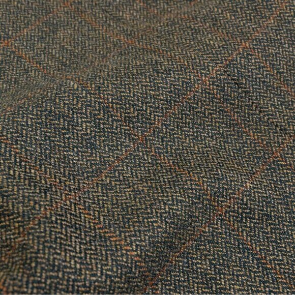 Ermenegildo Zegna Herringbone Tweed Blazer Wool Cashmere Brown Plaid 46 L EU 56 - Picture 13 of 13